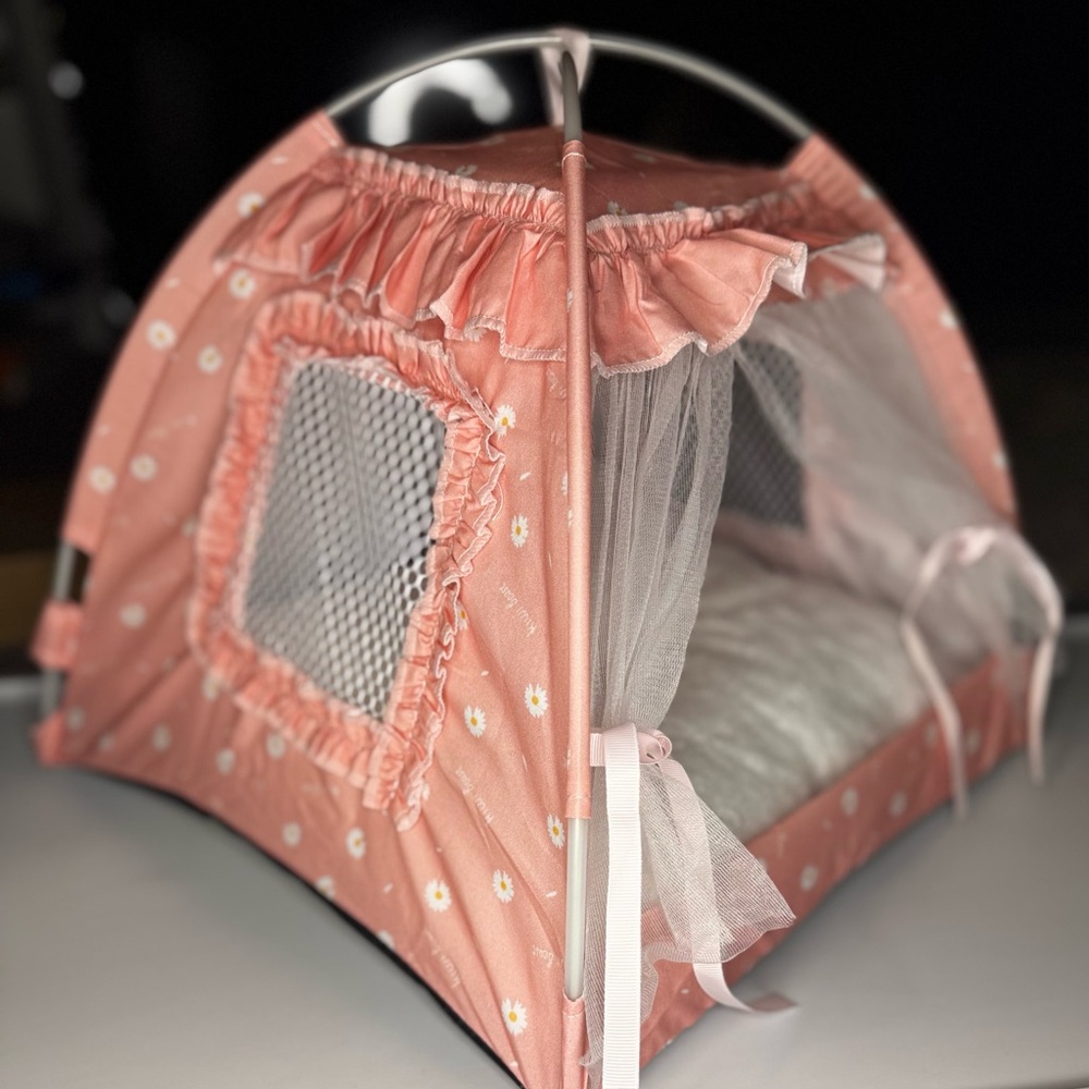 Pink Floral Pet Tent - Picture 2 of 3